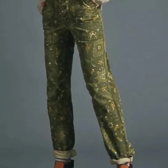 Anthropologie The Wanderer Pants - Green Floral - Picture 1 of 6